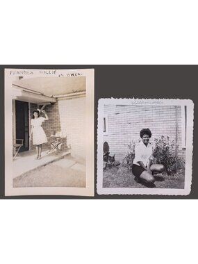 Vintage 1950s Black White Photos African American Girls Women Set Of 2 Found 40s